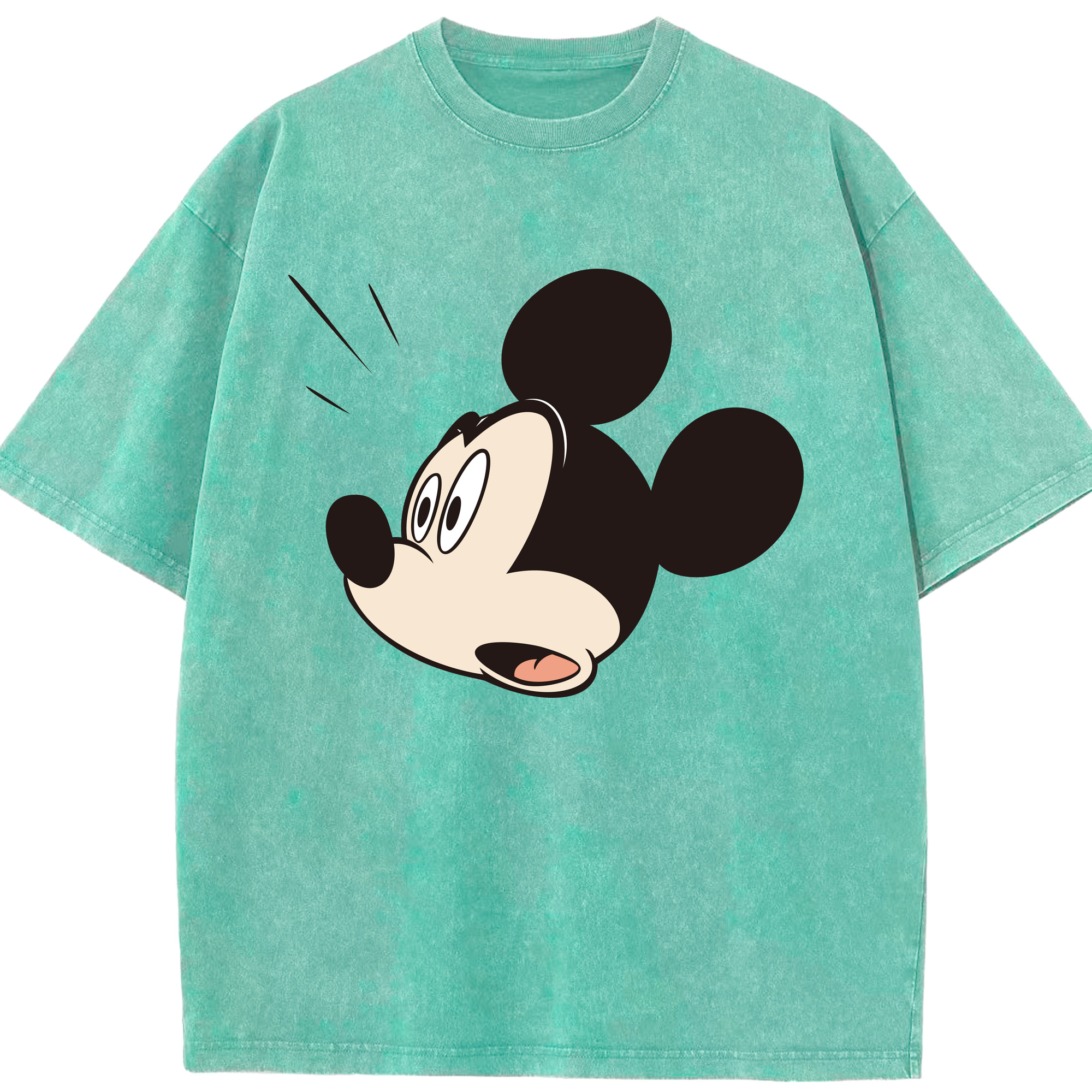 （画像用） ミッキーマウス Mickey Mouse 綿100% ヴィンテージ風 半袖Tシャツ（フロントプリント）